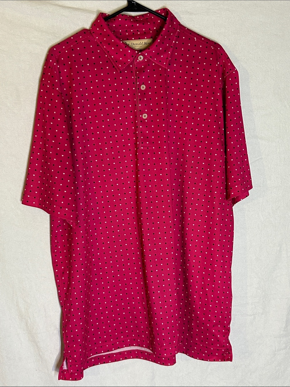 Donald Ross Men's Magenta Dot Polo Shirt